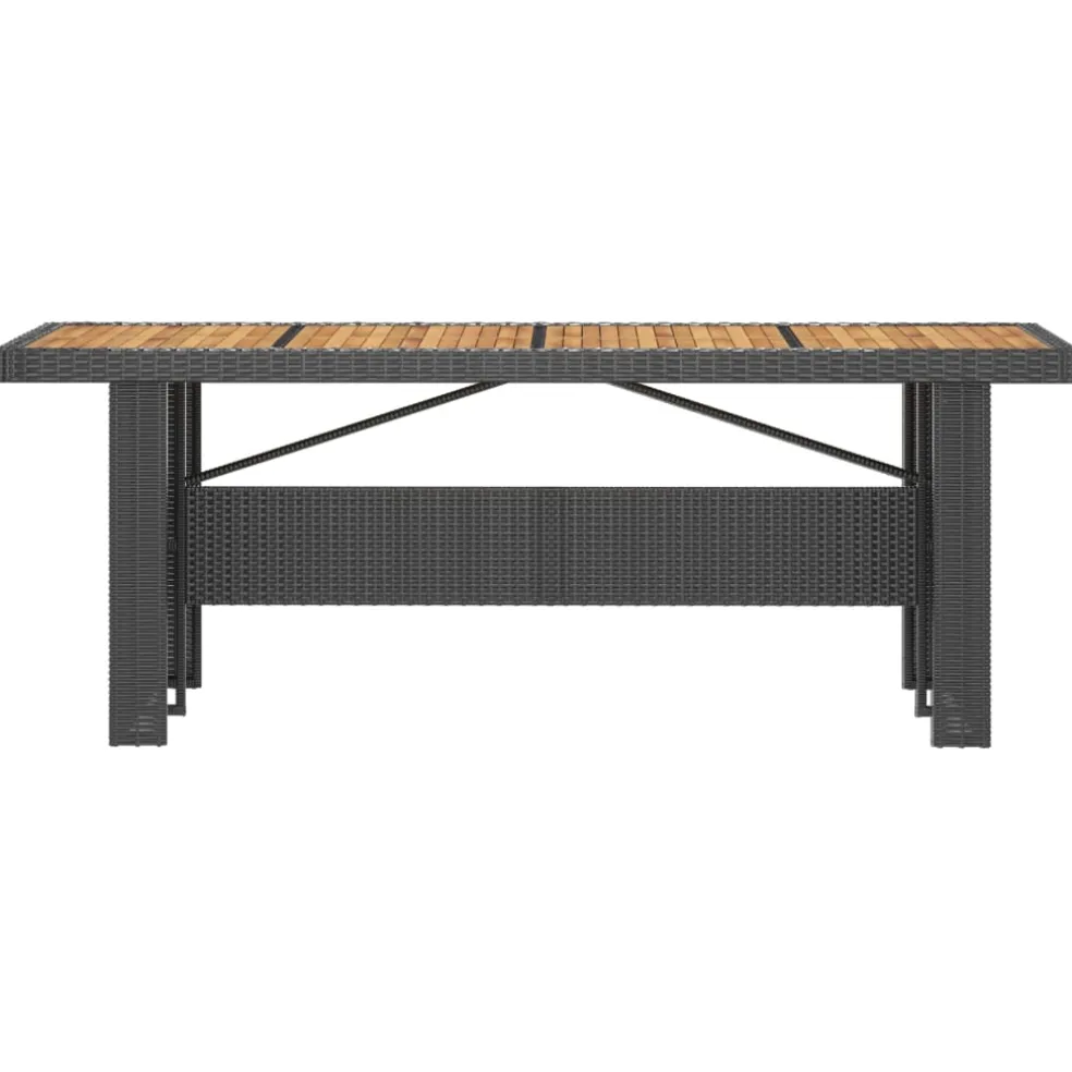 vidaXL 9-delige Tuinset met kussens poly rattan zwart