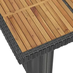 vidaXL 9-delige Tuinset met kussens poly rattan zwart