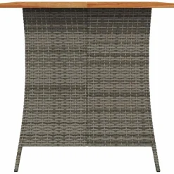 vidaXL 5-delige Tuinset met kussens poly rattan grijs