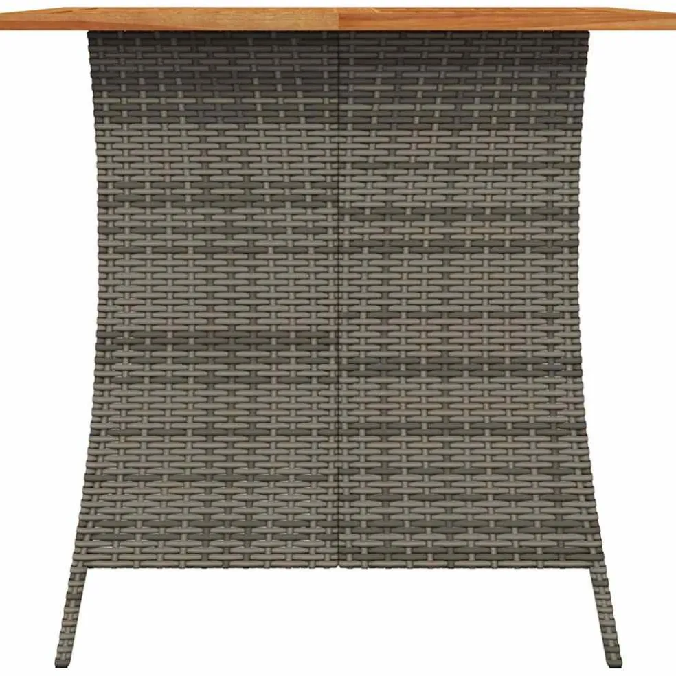 vidaXL 5-delige Tuinset met kussens poly rattan grijs