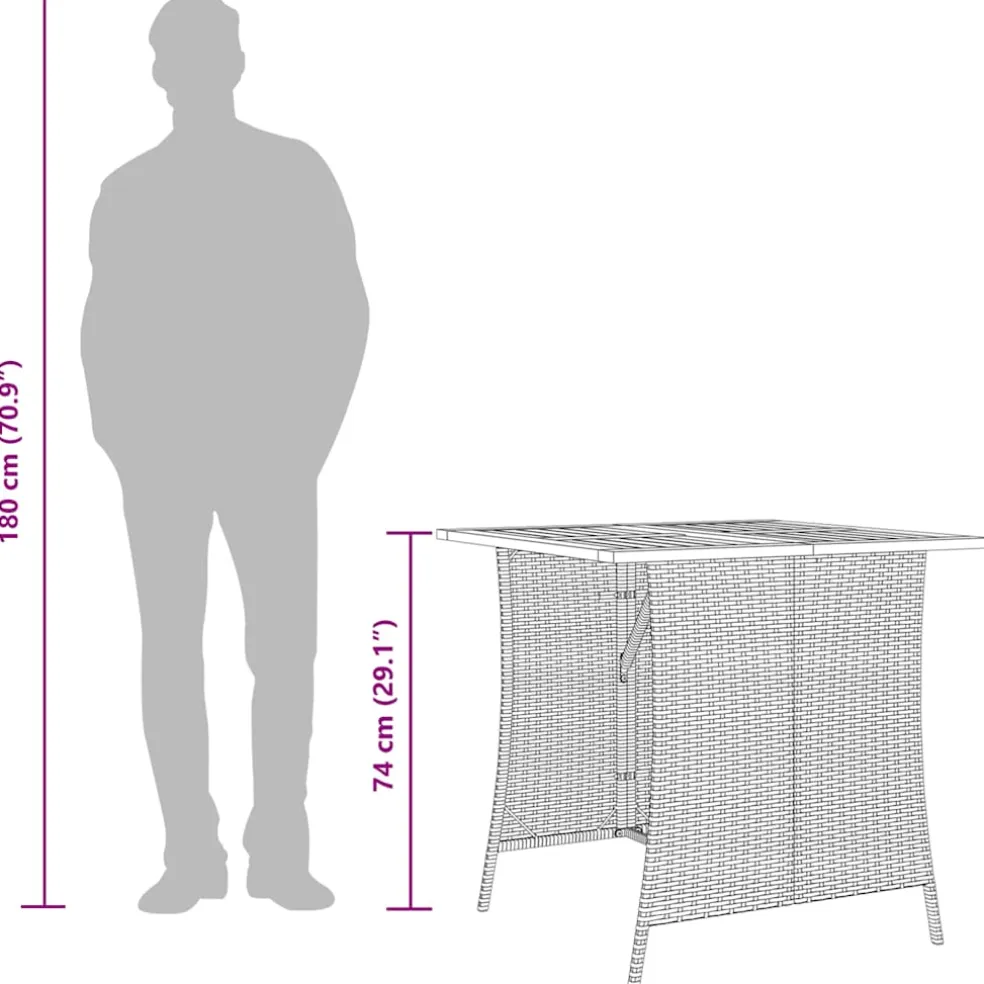 vidaXL 5-delige Tuinset met kussens poly rattan grijs