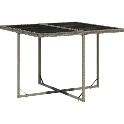 vidaXL 5-delige Tuinset met kussens poly rattan grijs