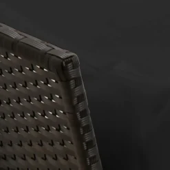 vidaXL 4-delige Tuinset met kussens poly rattan zwart