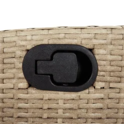 vidaXL 7-delige Tuinset met kussens poly rattan beige