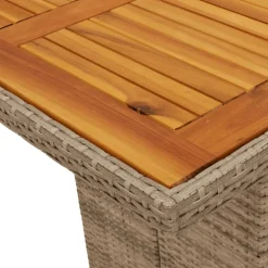 vidaXL 7-delige Tuinset met kussens poly rattan beige