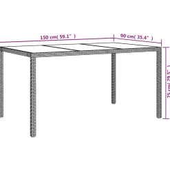 vidaXL 5-delige Tuinset met kussens poly rattan zwart