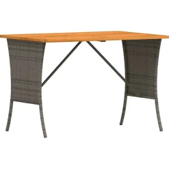 vidaXL 3-delige Tuinset met kussens poly rattan grijs