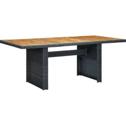 vidaXL 9-delige Tuinset met kussens poly rattan donkergrijs