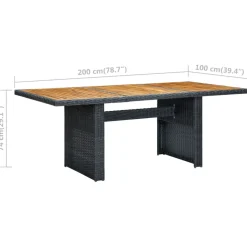 vidaXL 9-delige Tuinset met kussens poly rattan donkergrijs