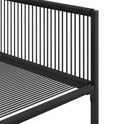vidaXL 5-delige Tuinset poly rattan zwart