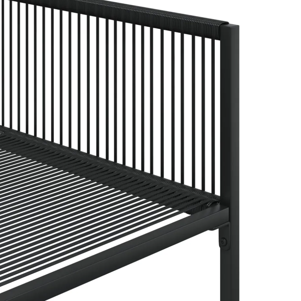 vidaXL 5-delige Tuinset poly rattan zwart