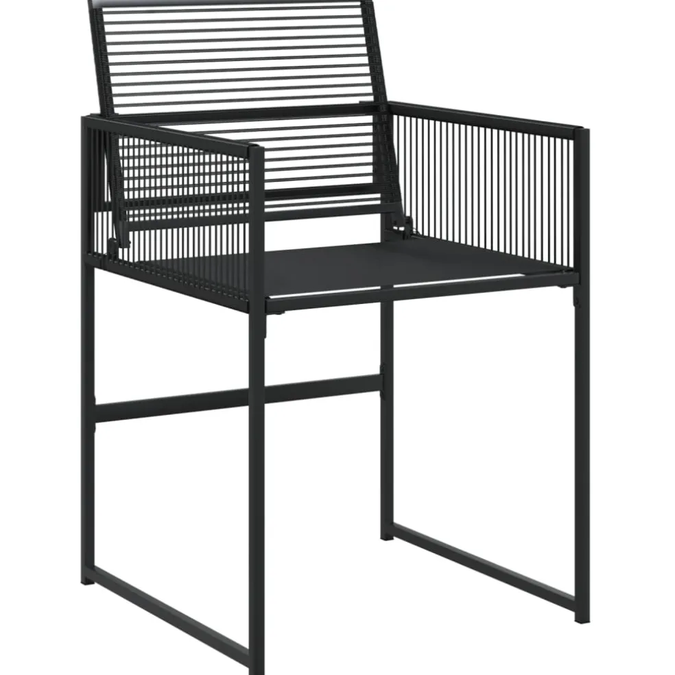 vidaXL 5-delige Tuinset poly rattan zwart