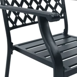 vidaXL 3-delige Tuinset stapelbaar gepoedercoat staal antracietkleur