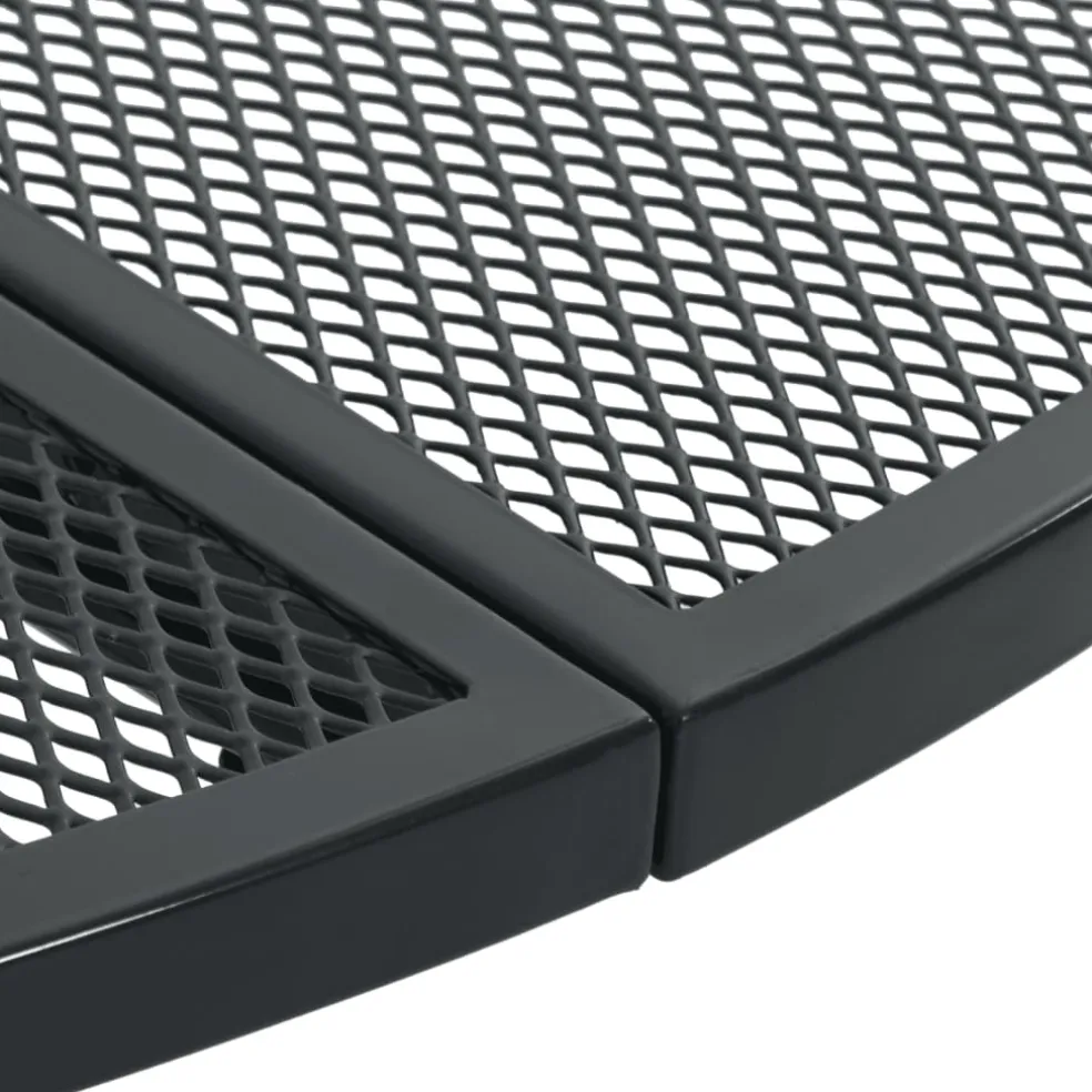 vidaXL 3-delige Tuinset stapelbaar gepoedercoat staal antracietkleur
