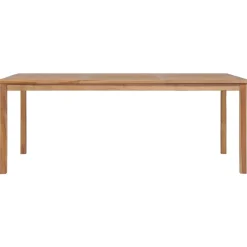 vidaXL 9-delige tuinset 200x100 cm massief teakhout