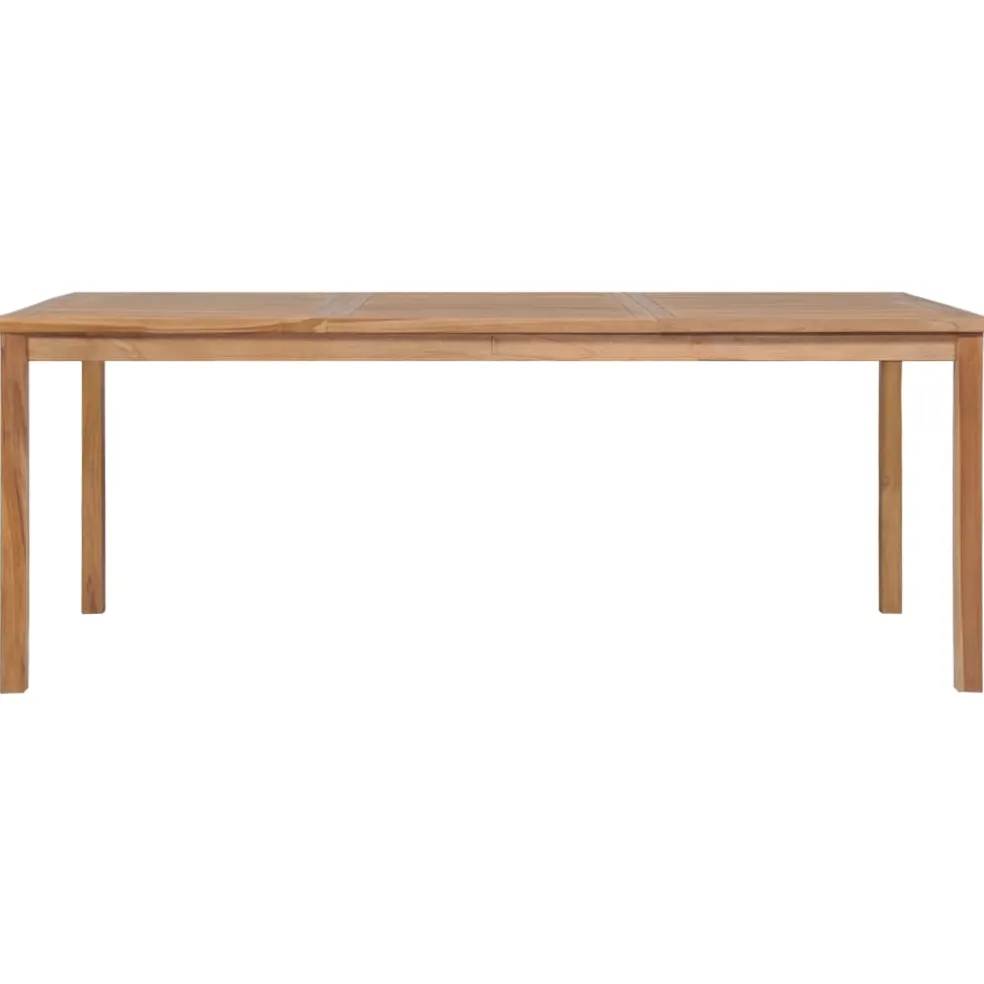 vidaXL 9-delige tuinset 200x100 cm massief teakhout