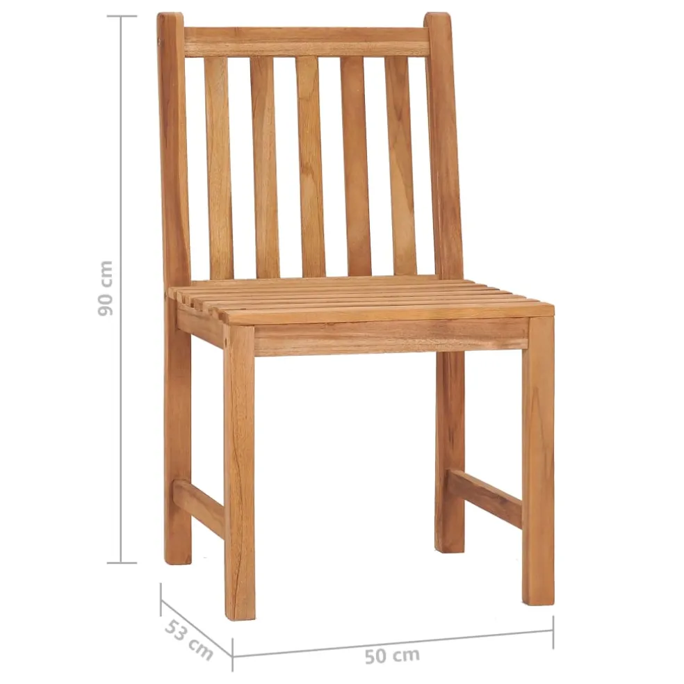 vidaXL 9-delige tuinset 200x100 cm massief teakhout