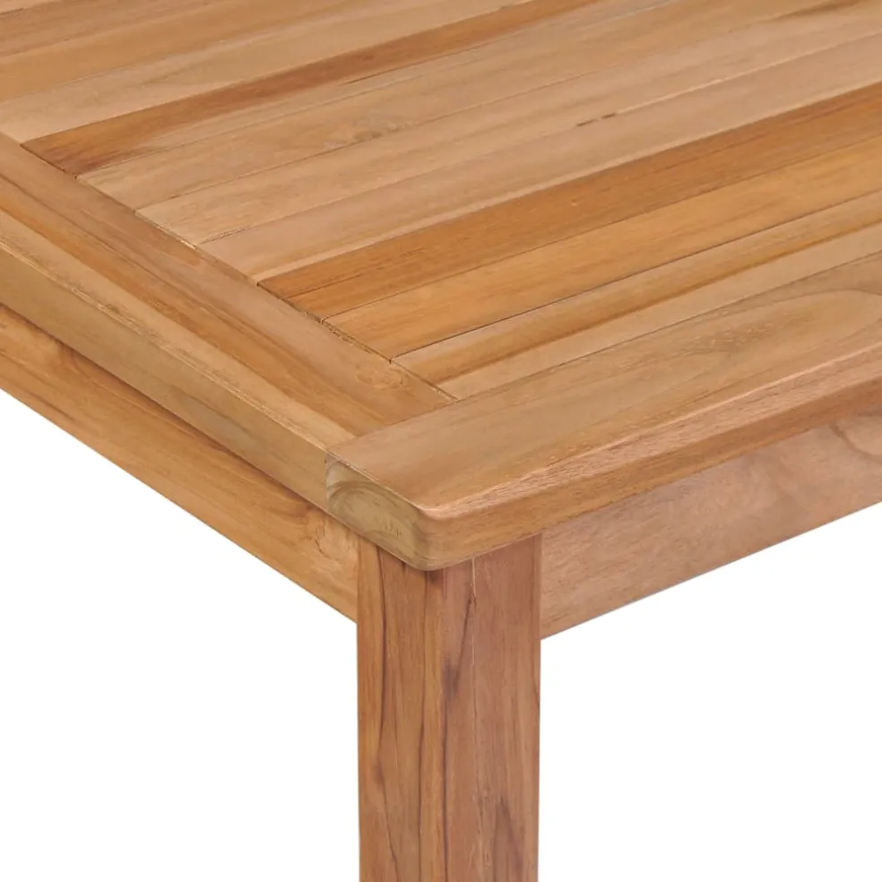 vidaXL 9-delige tuinset 200x100 cm massief teakhout