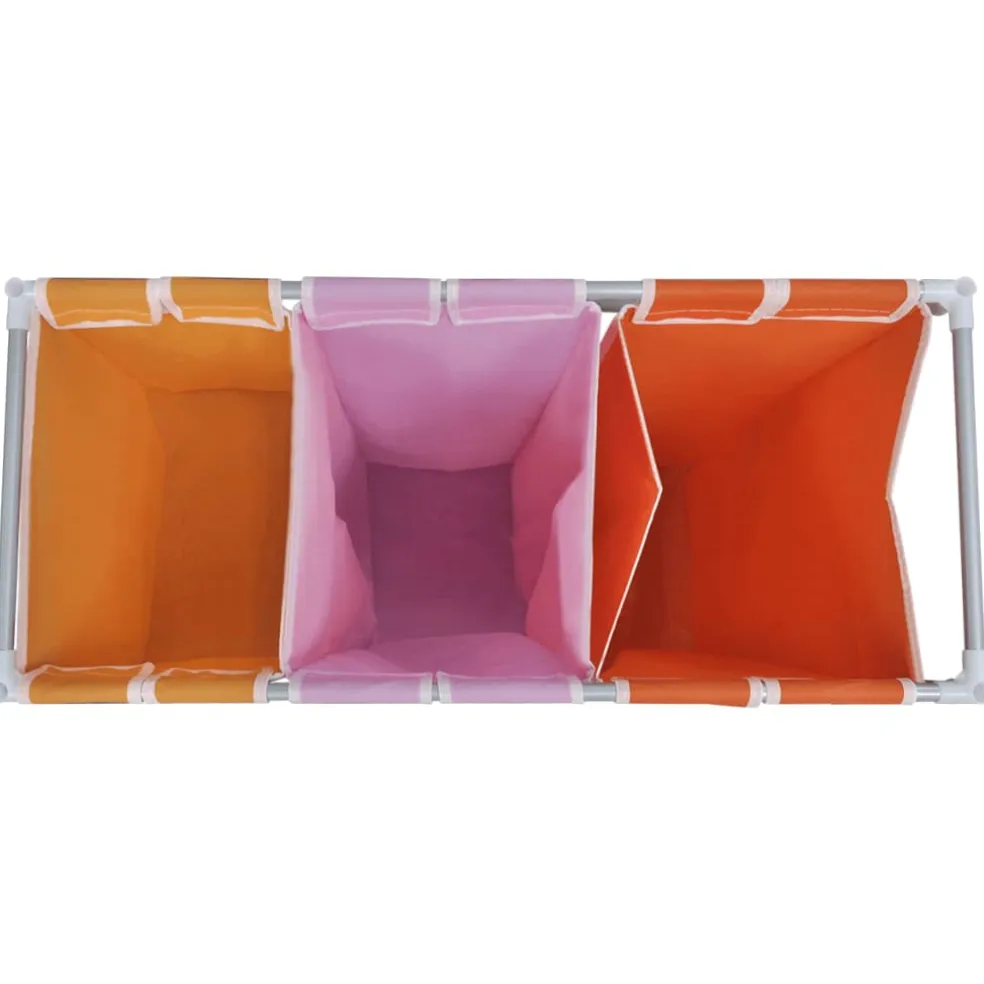 vidaXL 3-delige Wassorteerder met wasmand