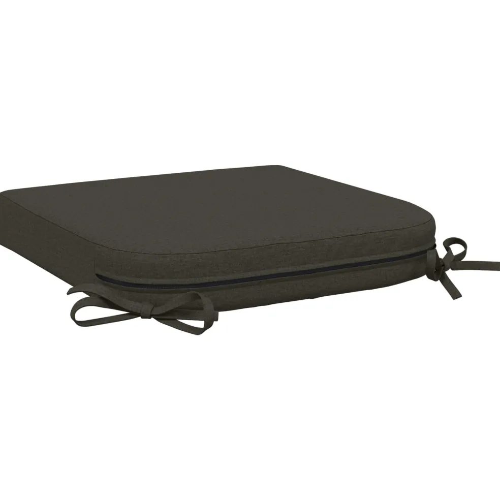 vidaXL 1-delig Zitkussen SOEST 100% Polyester Antraciet 40 x 40 x 7 cm