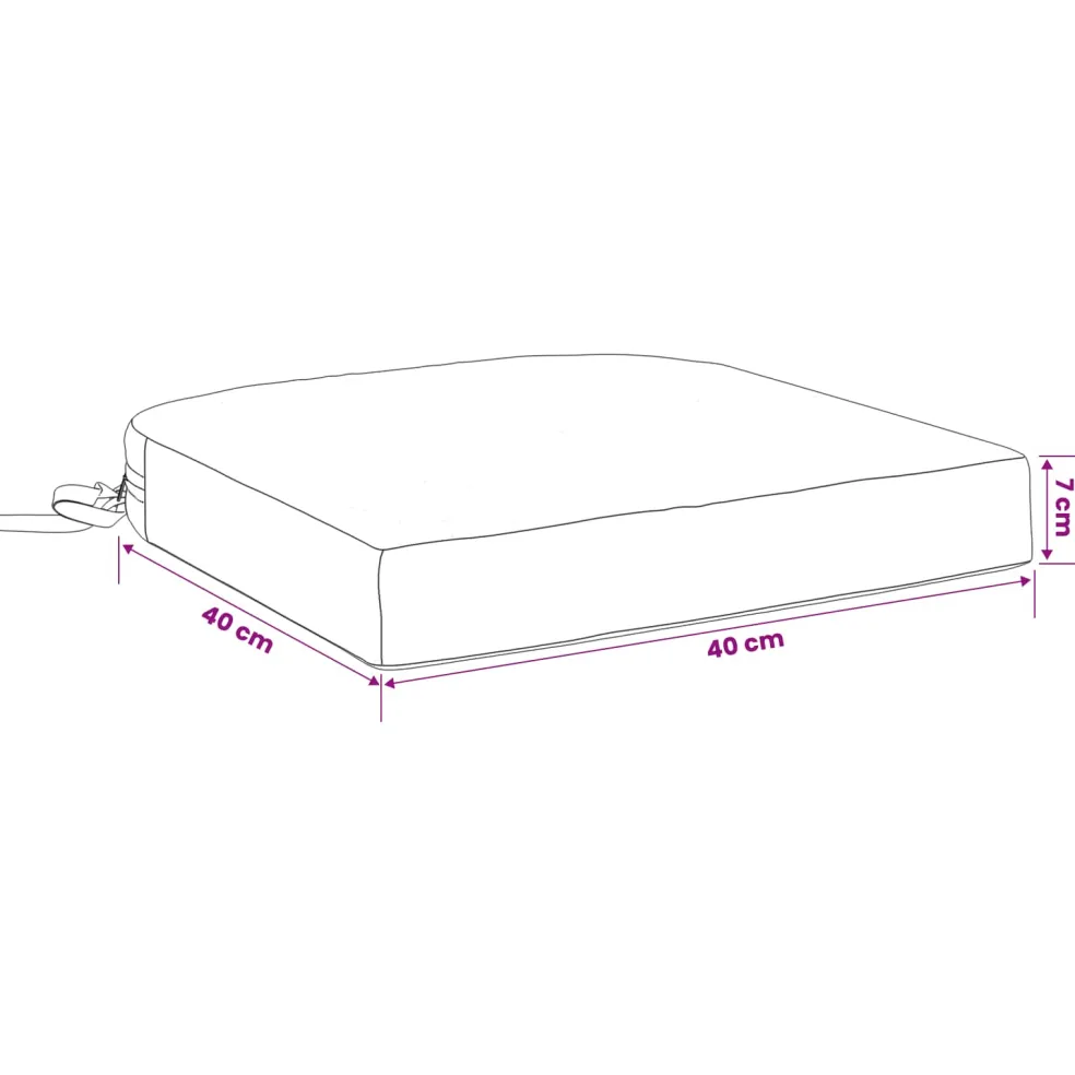 vidaXL 1-delig Zitkussen SOEST 100% Polyester Antraciet 40 x 40 x 7 cm