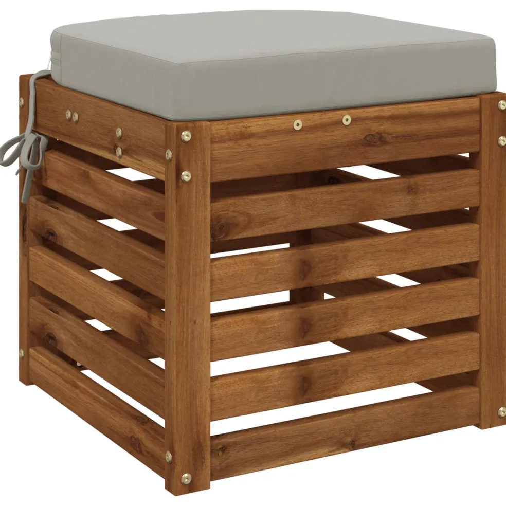 vidaXL 1-delig Zitkussen SOEST 100% Polyester Grijs 40 x 40 x 7 cm
