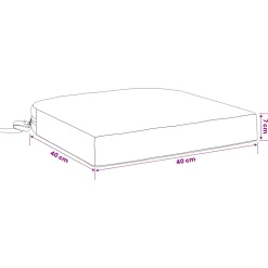 vidaXL 1-delig Zitkussen SOEST 100% Polyester Grijs 40 x 40 x 7 cm