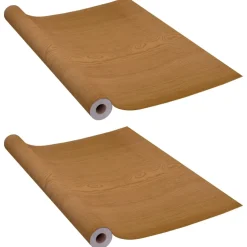 vidaXL Deurfolies zelfklevend 2 st 210x90 cm PVC lichteikenkleurig
