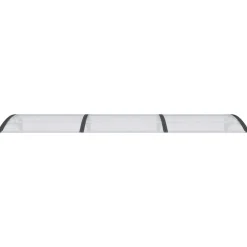 vidaXL Deurluifel 300x75 cm polycarbonaat zwart en transparant