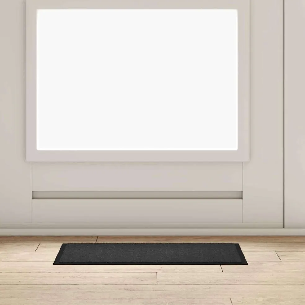 vidaXL Deurmat Antraciet 60 x 40 x 1.2 cm Teddy Stof