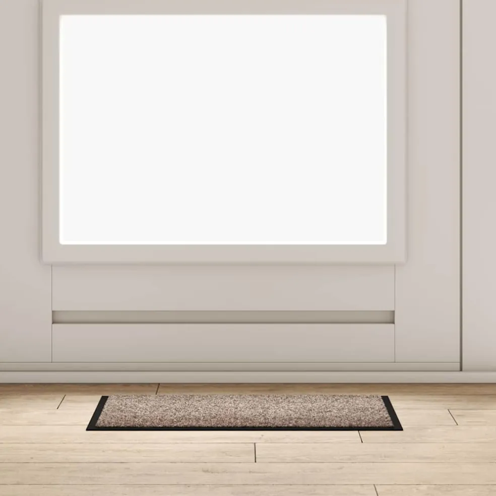 vidaXL Deurmat Beige 60 x 40 x 1.2 cm Teddy Stof