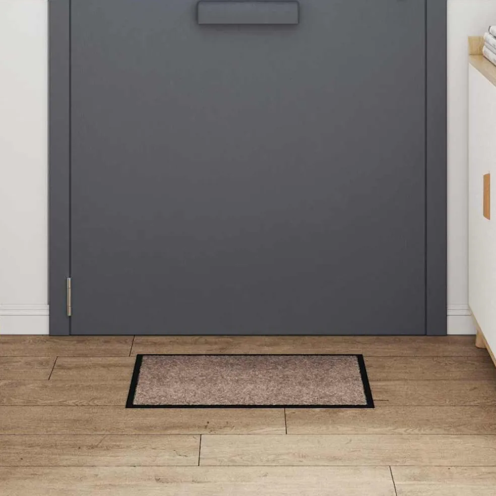 vidaXL Deurmat Beige 60 x 40 x 1.2 cm Teddy Stof
