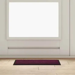vidaXL Deurmat Bordeauxrood 60 x 40 x 1.2 cm Teddy Stof