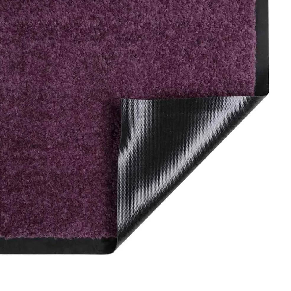 vidaXL Deurmat Bordeauxrood 60 x 40 x 1.2 cm Teddy Stof