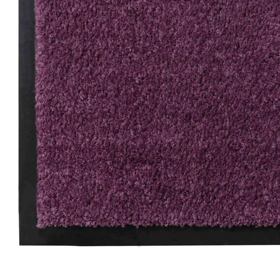 vidaXL Deurmat Bordeauxrood 60 x 40 x 1.2 cm Teddy Stof