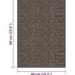 vidaXL Deurmat getuft 40x60 cm donkerbruin