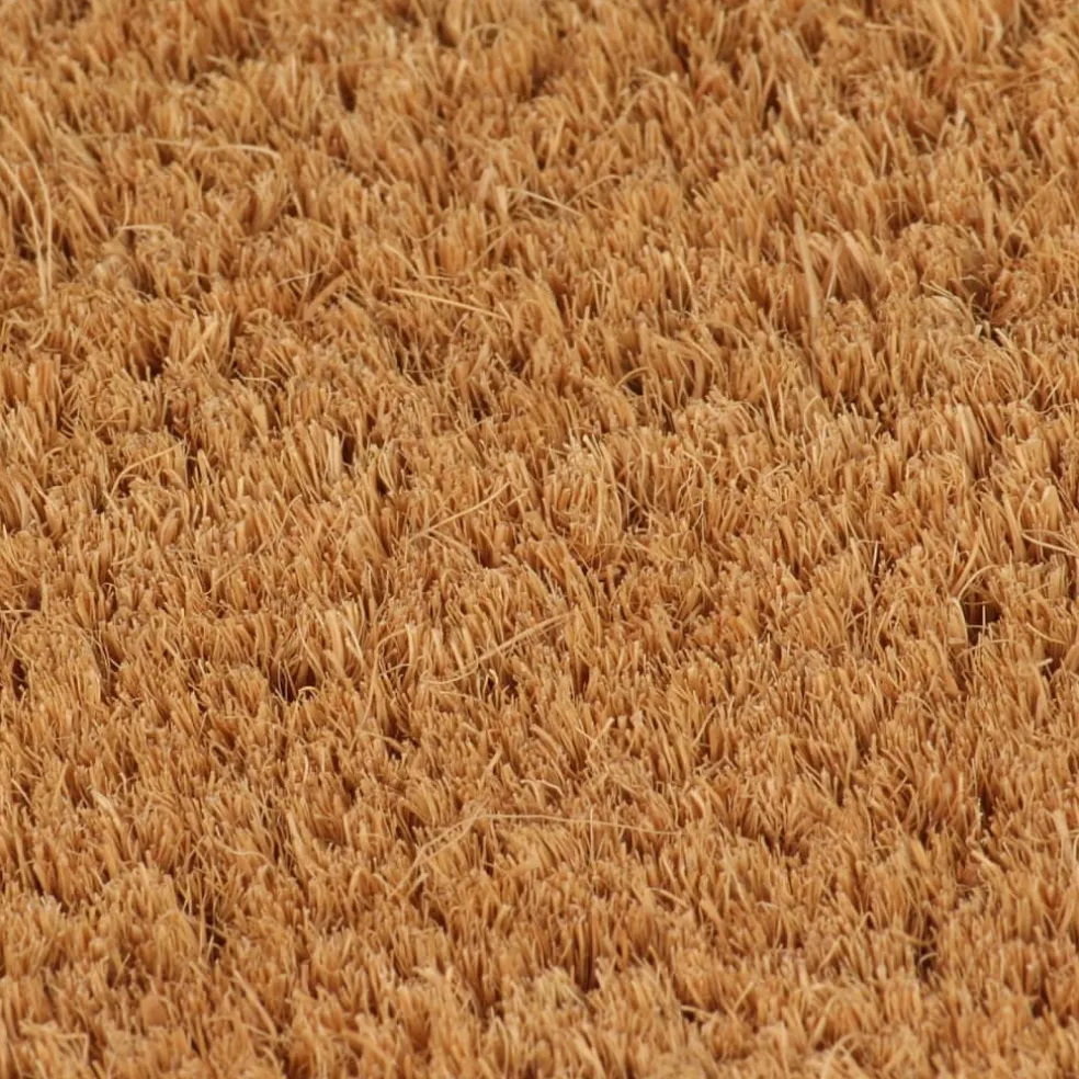 vidaXL Deurmat halfrond 40x60 cm getufte kokosvezel naturel