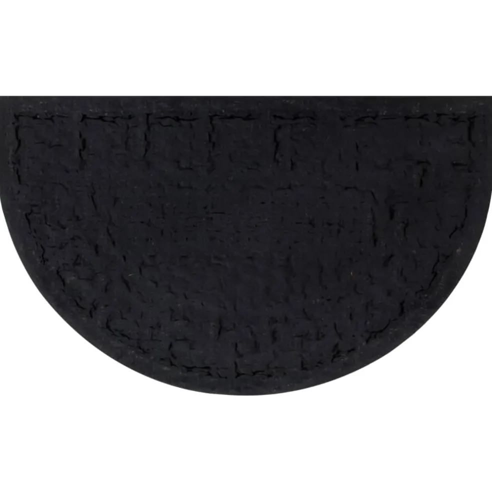 vidaXL Deurmat halfrond 45x75 cm rubber en kokosvezel