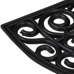 vidaXL Deurmat halfrond 45x75 cm rubber
