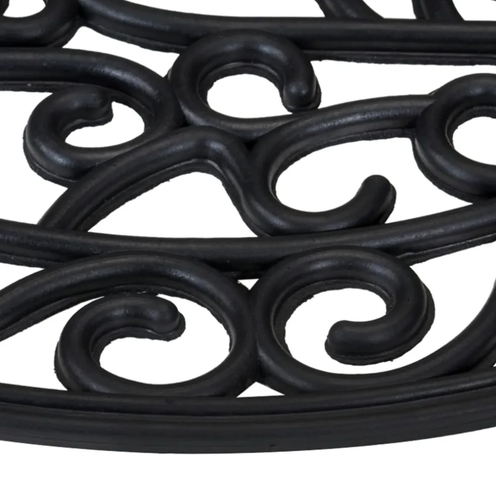 vidaXL Deurmat halfrond 45x75 cm rubber