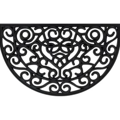 vidaXL Deurmat halfrond 45x75 cm rubber