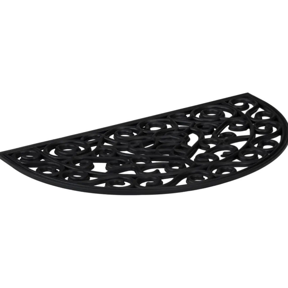 vidaXL Deurmat halfrond 45x75 cm rubber