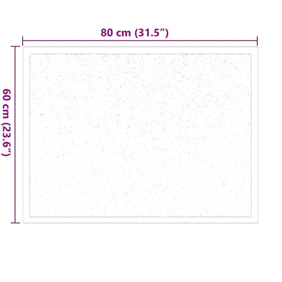vidaXL Deurmat Lichtgrijs 60 x 80 x 1.2 cm Teddy Stof
