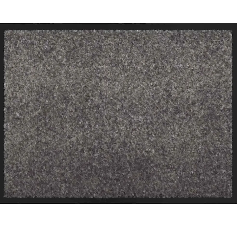 vidaXL Deurmat Lichtgrijs 60 x 80 x 1.2 cm Teddy Stof
