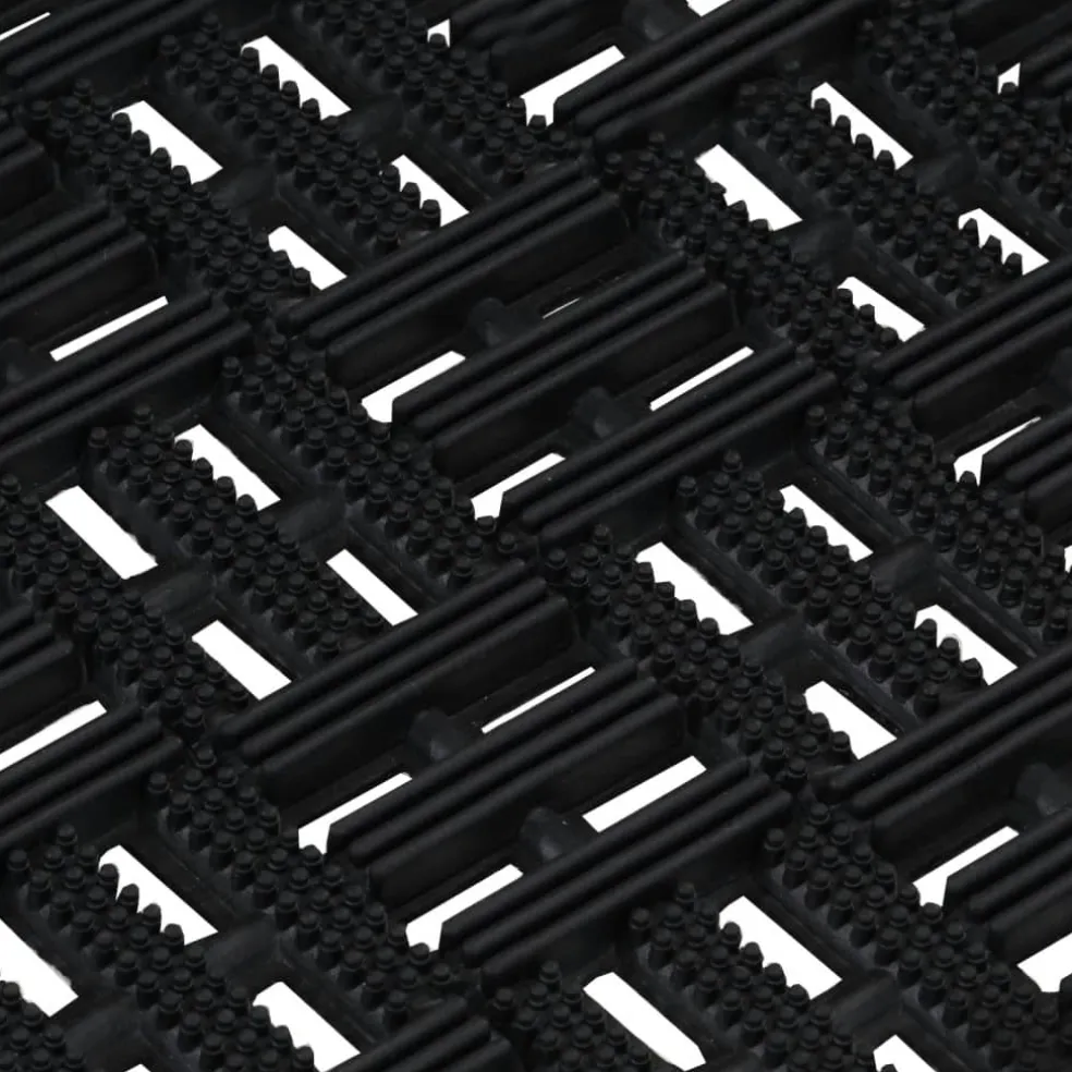 vidaXL Deurmat rechthoekig 45x75 cm rubber