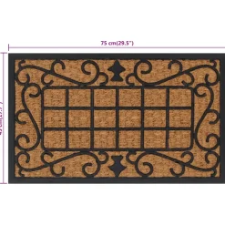 vidaXL Deurmat rechthoekig 45x75 cm rubber en kokosvezel