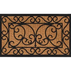 vidaXL Deurmat rechthoekig 45x75 cm rubber en kokosvezel