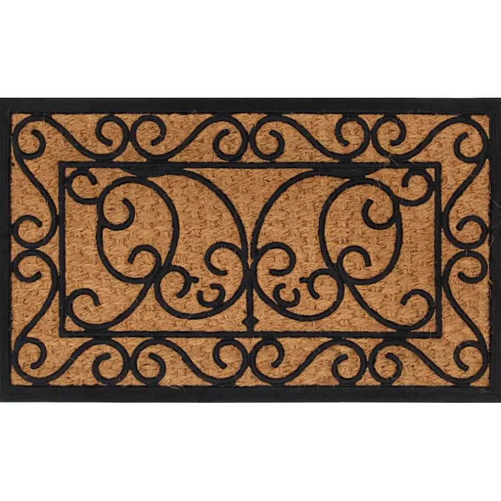 vidaXL Deurmat rechthoekig 45x75 cm rubber en kokosvezel