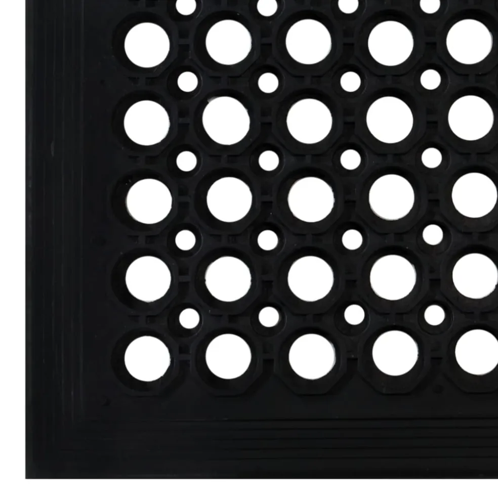 vidaXL Deurmat rechthoekig 60x90 cm rubber