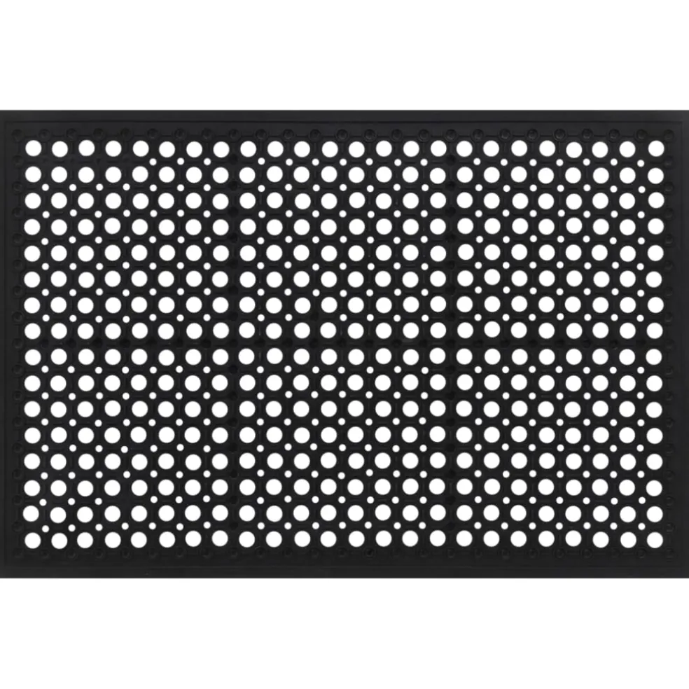 vidaXL Deurmat rechthoekig 60x90 cm rubber